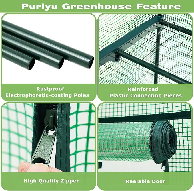 Mini Greenhouse for Indoor Outdoor, Plant Green House 4-Tier Rack Stand - Image 3