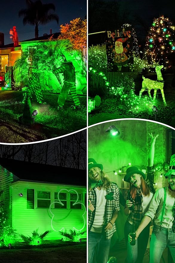 T-SUN Green Spotlight Outdoor, Waterproof LED Landscape Lighting - Image 5