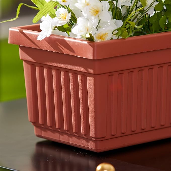 HC Companies 30 Inch Long Fluted Venetian Garden Window Container Planter Box - Image 6