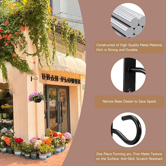 2Pack 4Inch Ceiling Hooks for Hanging Plant, Hanger for Indoor and Outdoor - Image 3