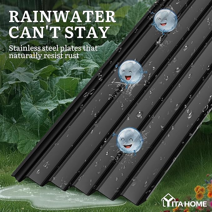 YITAHOME 8x4x1.5ft Large Raised Garden Bed Kit, Galvanized Metal Planter Box - Image 5