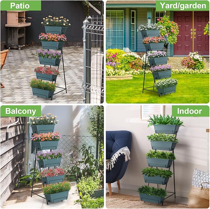5 Tier Vertical Raised Garden Bed Planter Box, Vertical Raised Bed - Image 7