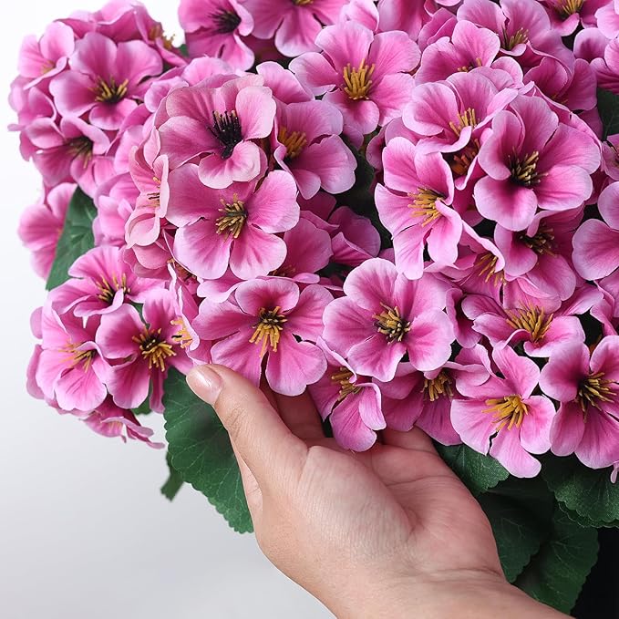 2 Pack Artificial Geranium Flowers Topitary Trees - Image 6