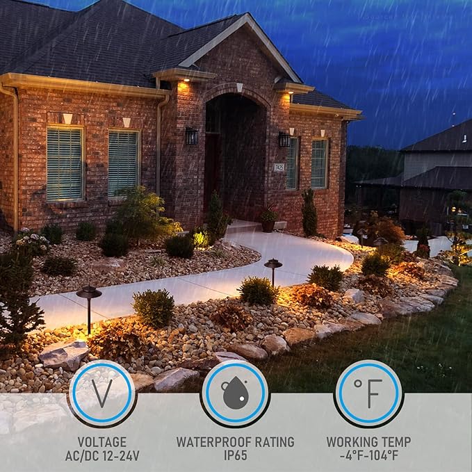 LEONLITE 5CCT Low Voltage Pathway Lights, 12-24V LED Landscape Path Light - Image 7