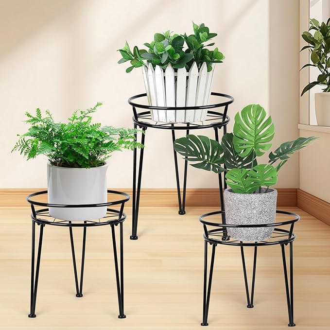 Metal Plant Stand, Plant Stand Indoor Outdoor, Metal Rustproof Flowers by Jvtoo