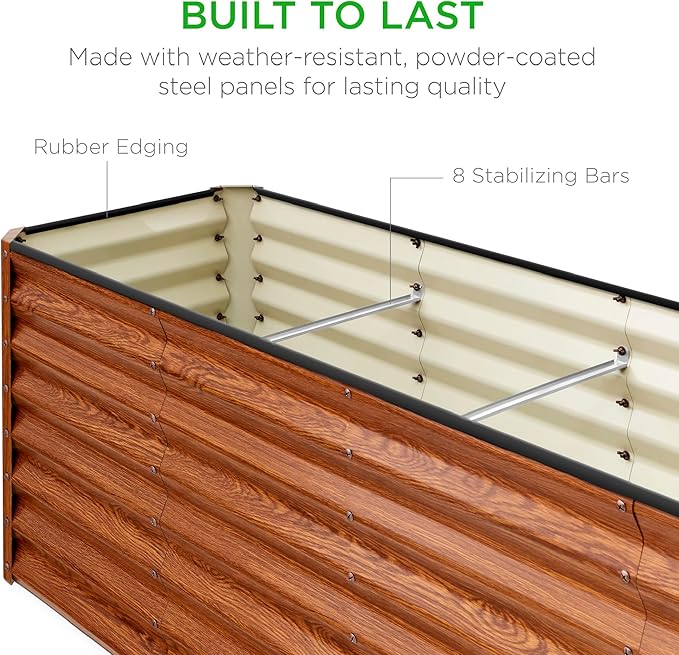 Best Choice Products 8x2x2ft Raised Outdoor Metal Garden Bed, Deep Root Box - Image 7