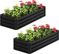 2PCS 4x2x1FT Galvanized Raised Garden Bed, Planter Raised Beds-Metal Garden Box by Home