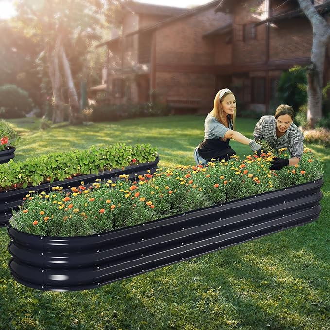 Raised Garden Bed Kit, Oval Large Metal Raised Beds - Image 6