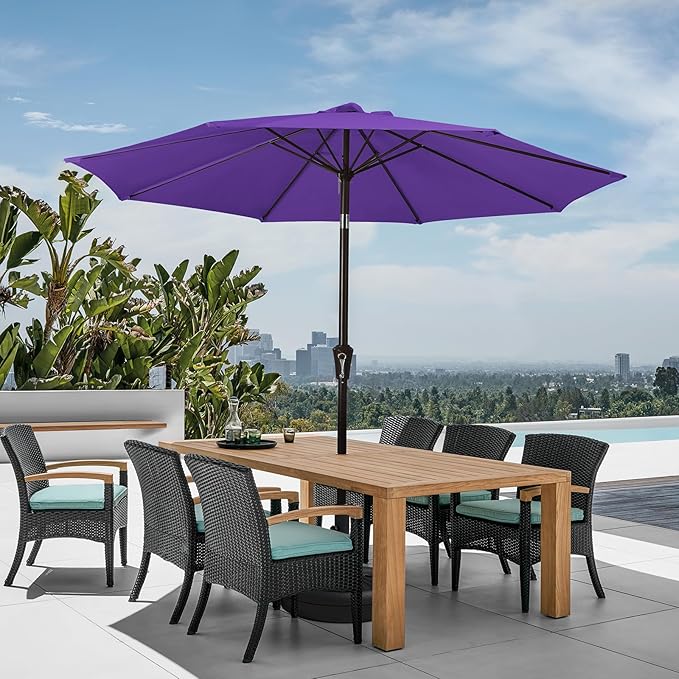 JEAREY 9FT Outdoor Patio Umbrella Outdoor Table Umbrella - Image 4