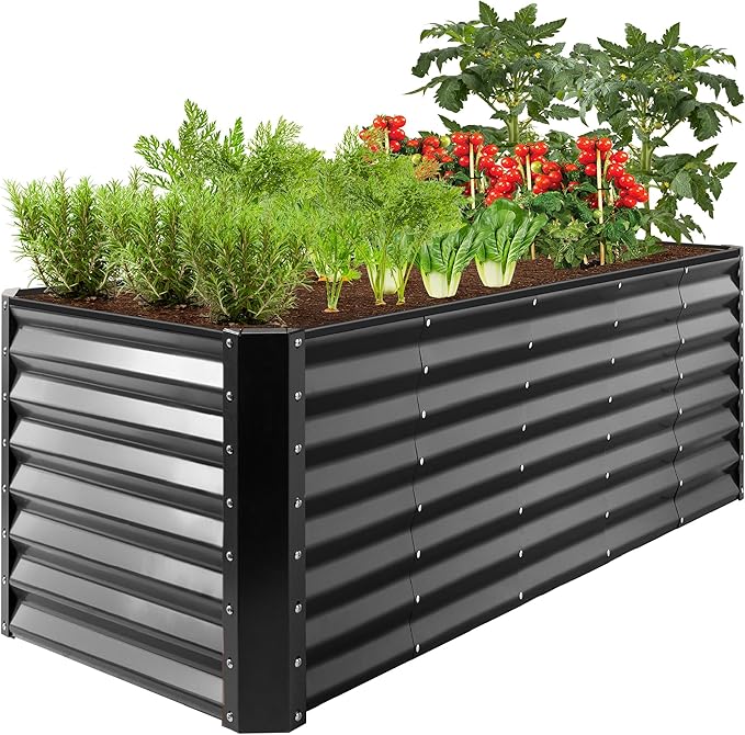 Best Choice Products 8x2x2ft Raised Outdoor Metal Garden Bed, Deep Root Box by BestChoiceProducts