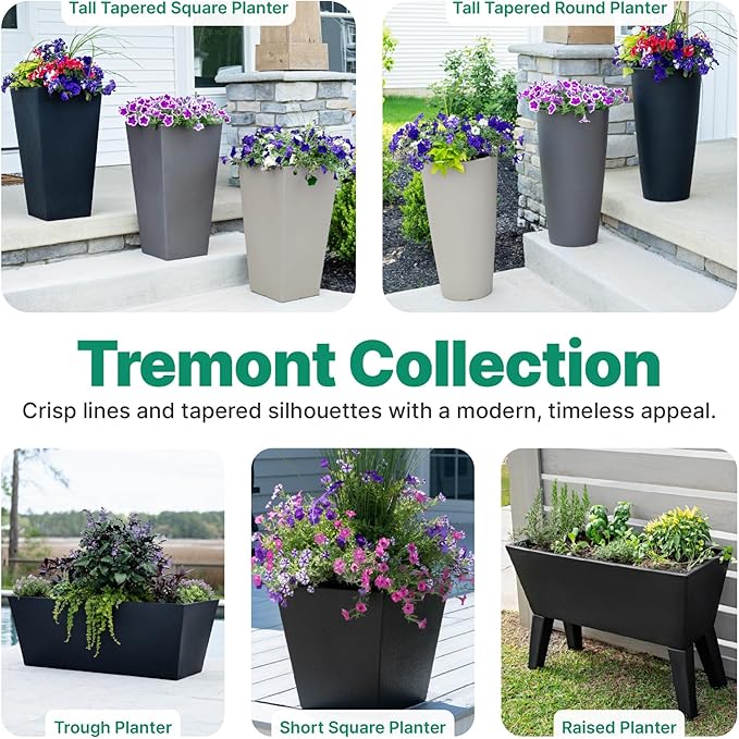 Step2 Tremont Tall Round Tapered Planter, Indoor/Outdoor Plants, Efficient - Image 7