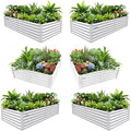 A ANLEOLIFE Set of 6, 18 Inch Tall Antique White Raised Garden Beds Kit by AAnleolife