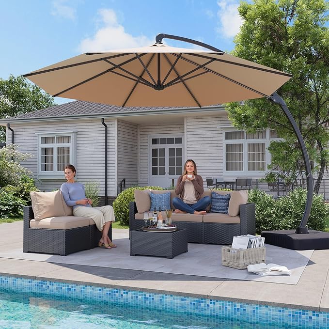 Aoxun 11 FT Cantilever Umbrella - Image 7