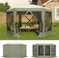 13x13FT 6-Sided Pop Up Gazebo Tent，One-Push Setup Canopy Tent by GarveeLife
