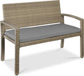 Best Choice Products Outdoor Bench 2-Person Wicker Garden Patio Benches Seating by BestChoiceProducts