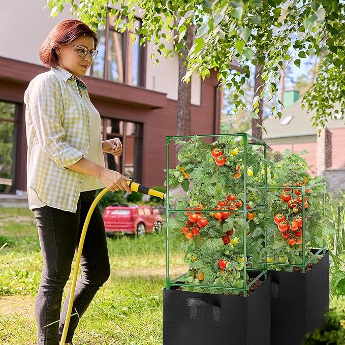 ANPHSIN Tomato Cages with 17 Gallon Grow Bags - Image 6