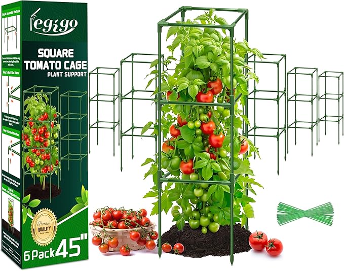 Legigo 6 Pack Square Tomato Cages by Legigo