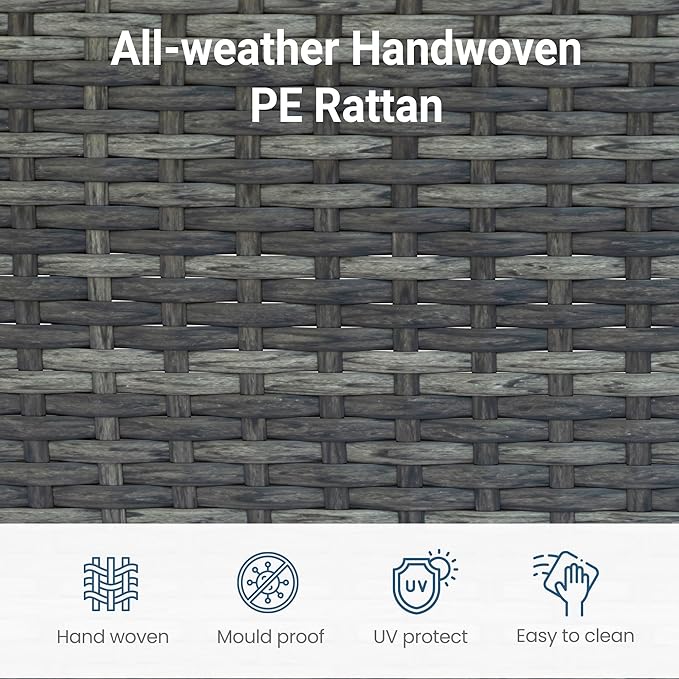 Wisteria Lane Outdoor Patio Furniture Set, All Weather Wicker Rattan Sectional - Image 8