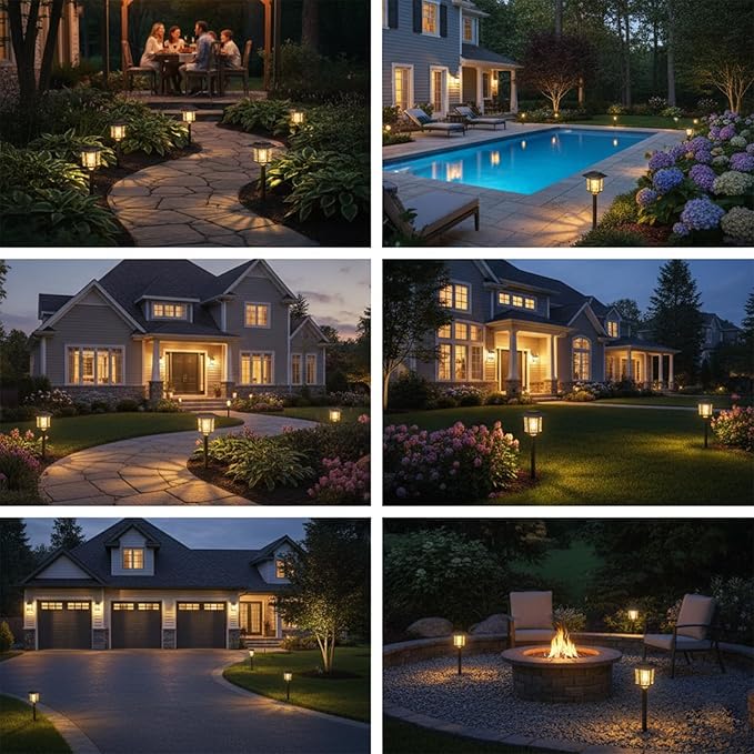 XMCOSY+ Solar Outdoor Lights Waterproof IP65, Solar-Powered Garden/Yard/Pathway - Image 9