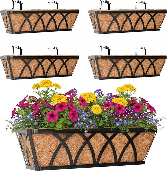 Window Deck Railing Planters Boxes by EIMQUVW