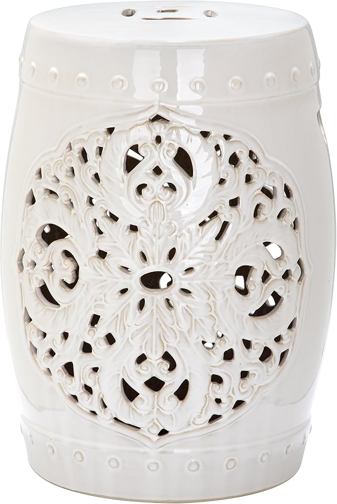 Safavieh Flora Glazed Ceramic Decorative Garden Stool - Image 3