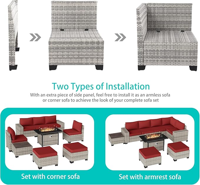 9-Piece Outdoor Patio Furniture Set - Image 3