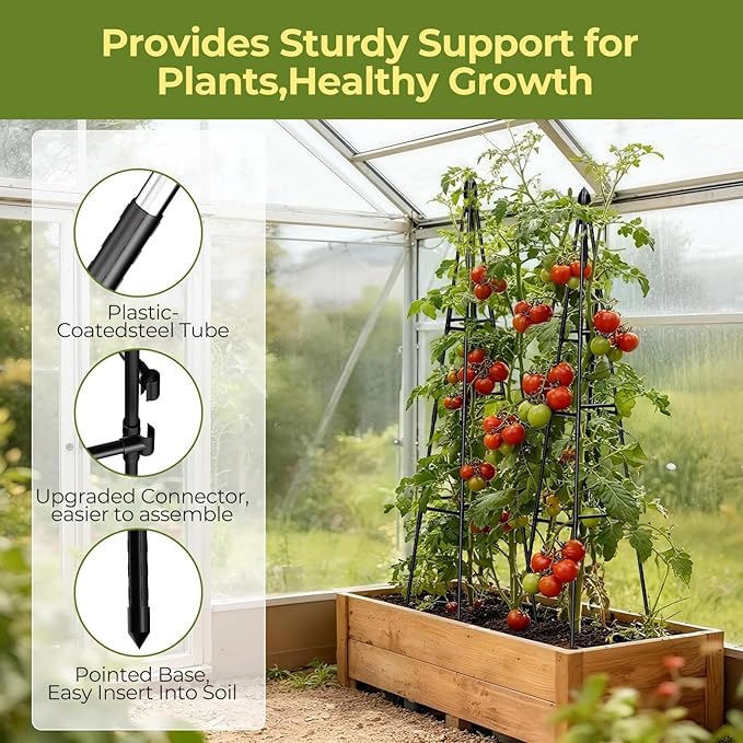 2 Pack Garden Trellis for Climbing Plants Outdoor, Vegetables - Image 2