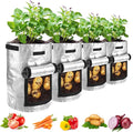 JJGoo Potato Grow Bags, 4 Pack 10 Gallon Potato Planter by JJGoo