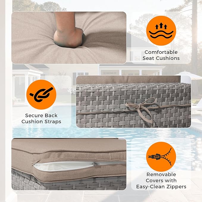 14-Seat Modern Patio Furniture Set - Image 7