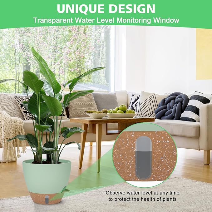 12" 10" 9" 8" Self Watering Pots - Image 4