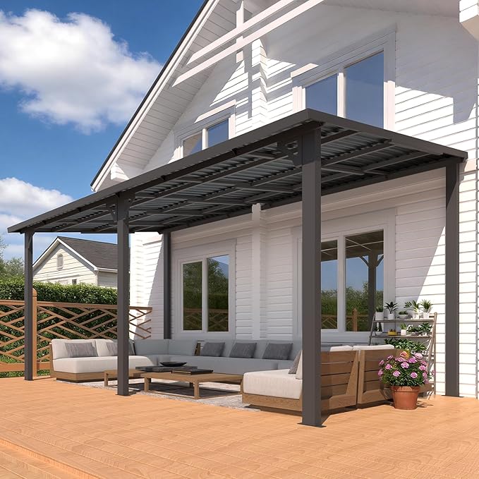 AECOJOY 8' x 16' Outdoor Hardtop Metal Gazebo by AECOJOY