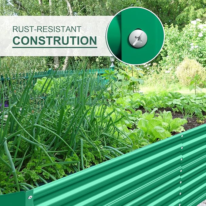 Land Guard 6×3×2 ft Galvanized Metal Raised Garden Bed, 2FT Deep Root Elevated - Image 5