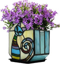 Stained Glass Cat Unique Plant Pot, Indoor Planter by Entlityful