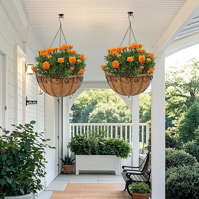 2 Pack 14 inch Metal Hanging Baskets - Image 7
