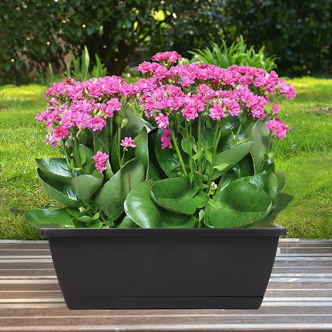 8pcs Window Box Planter, 17 Inches Flower Window Boxes, Rectangle Planters Box - Image 3