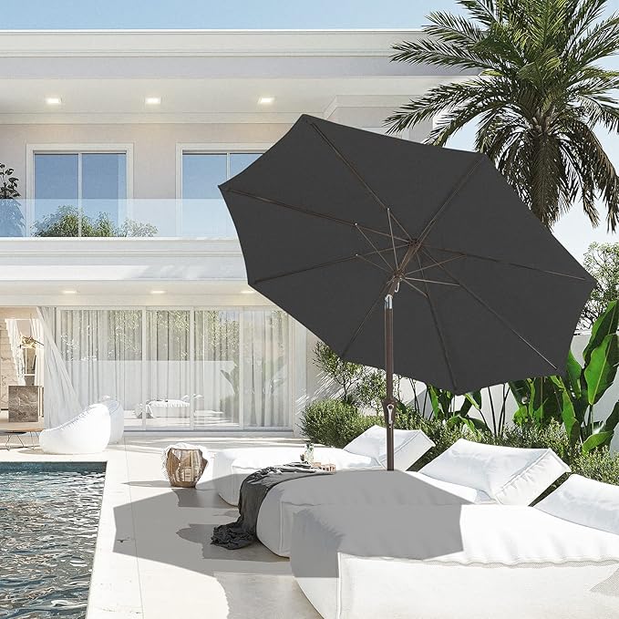 JEAREY 9FT Outdoor Patio Umbrella Outdoor Table Umbrella - Image 4