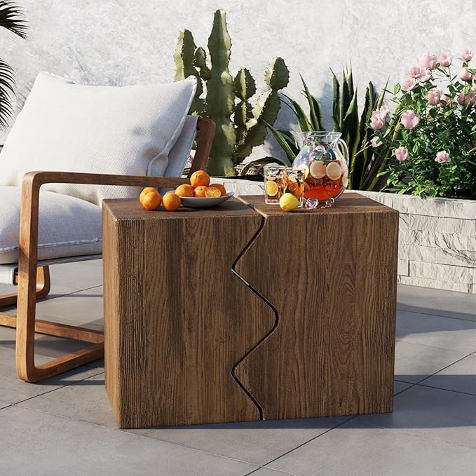COSIEST Concrete Side Table, Decorative Garden Stools - Image 6