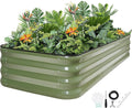 5-in-1 Adjustable Raised Garden Bed Kit | Galvanized Planter Boxes by GGOODGAIN