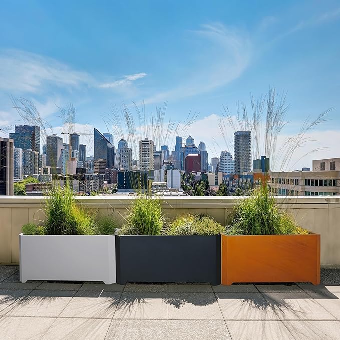 Corten Steel Planter Box-32"x15"x15"-Large Rectangular Planters - Image 7