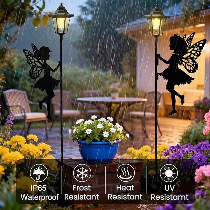 ZKLiLi Fairy Solar Garden Light, Outdoor Garden Fairy Decor Waterproof Large - Image 4