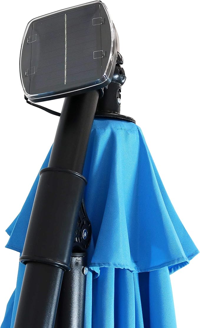 Sunnydaze 10' Solar Offset Patio Umbrella - Image 9