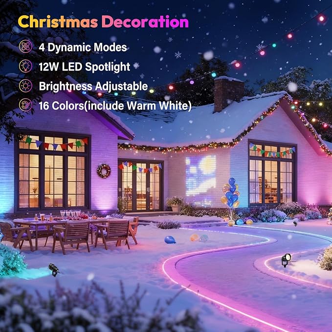 Halloween Christmas Spotlight Outdoor Color Changing Landscape Spotlights - Image 4