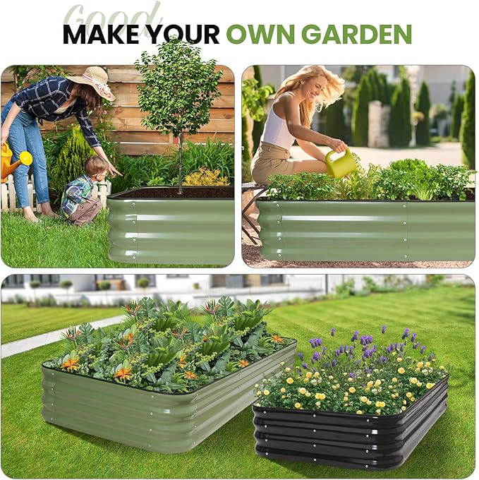 5-in-1 Adjustable Raised Garden Bed Kit | Galvanized Planter Boxes - Image 9
