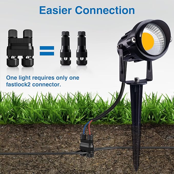 SUNVIE Fastlock2 Low Voltage Wire Connector Landscape Lighting Connectors 12-18 - Image 2