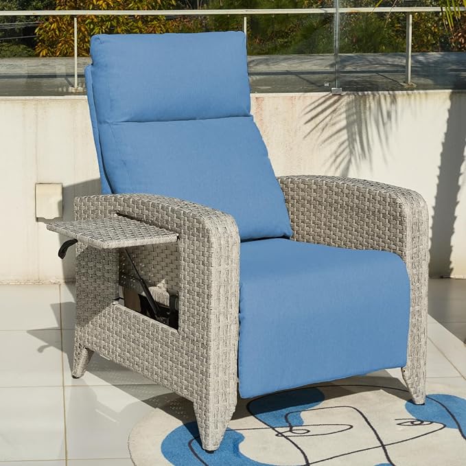 Upgraded Outdoor Recliner Chair, Reclining Patio Chairs by zzw