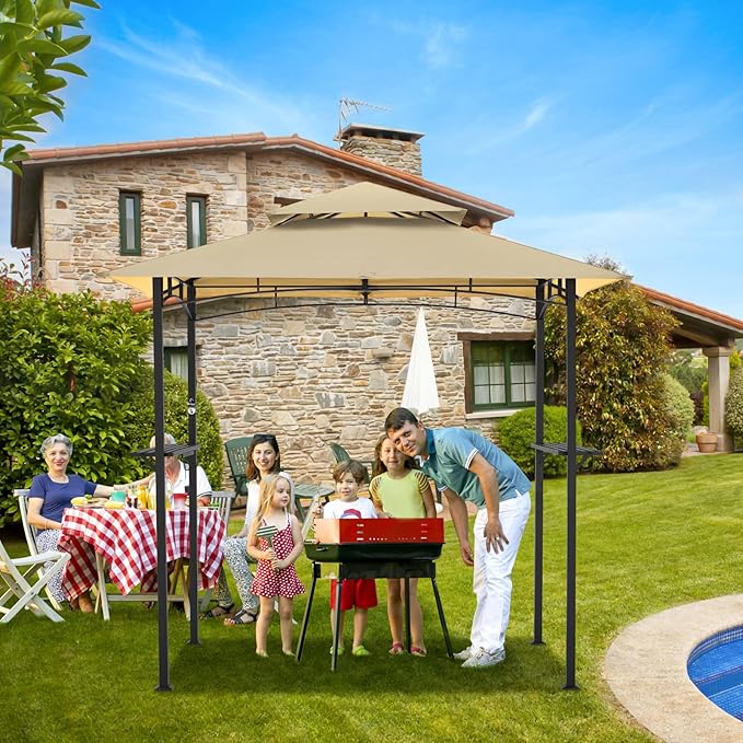 AECOJOY 8' x 5' Outdoor Grill Gazebo Canopy, BBQ Canopy - Image 6