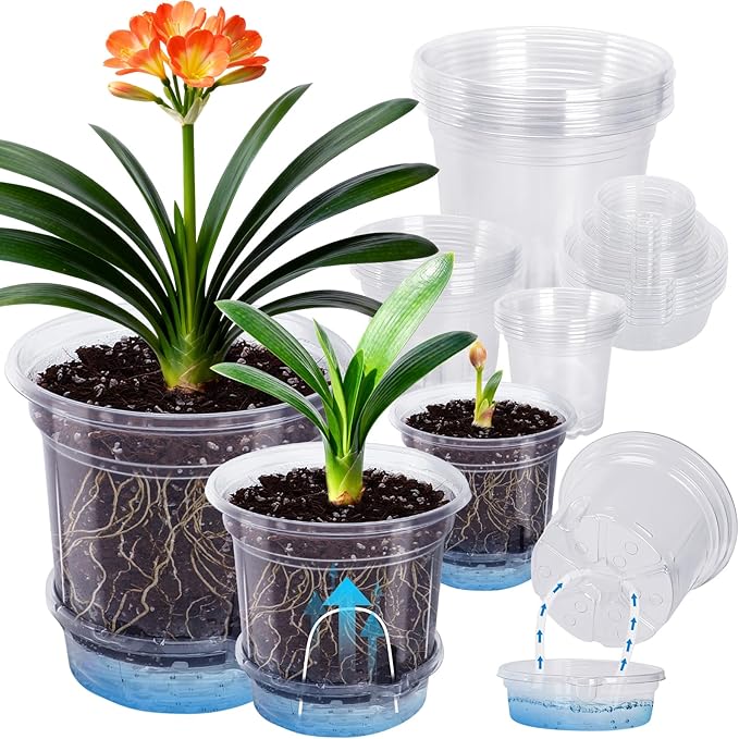 MIXC 18 Packs 6.5/5/4 Inch Self Watering Pots by MIXC