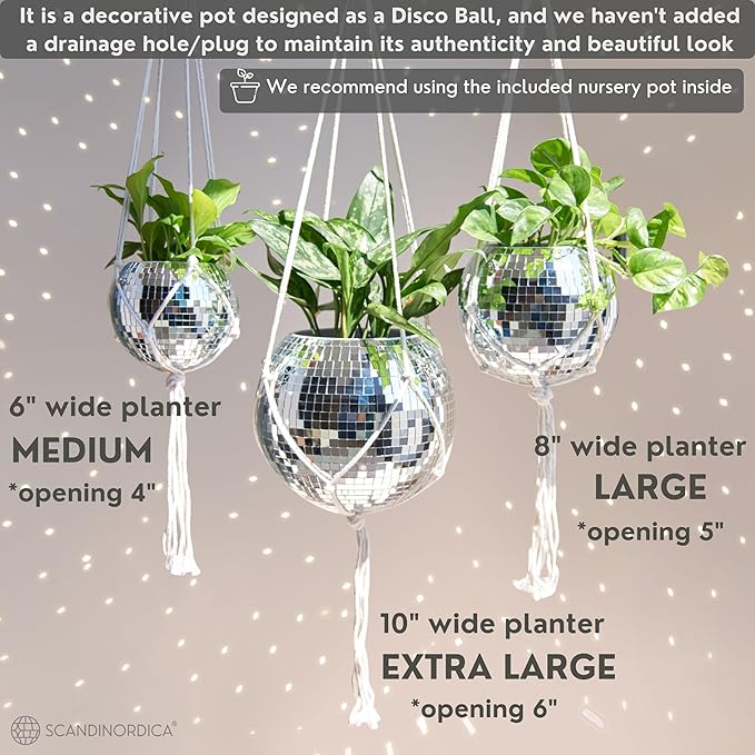 SCANDINORDICA Disco Ball Planter – Value Package: Disco Planter - Image 5
