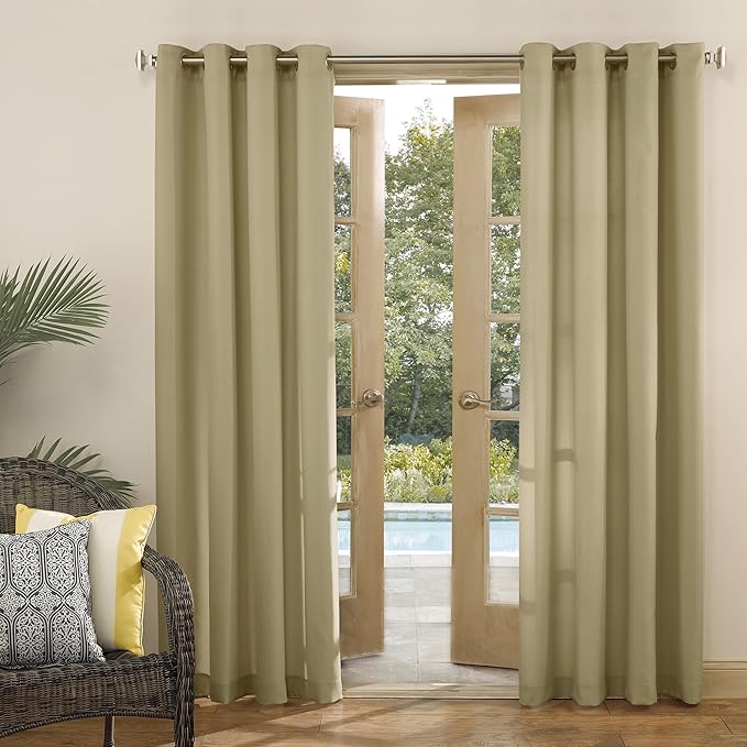 Sun Zero Marina Indoor/Outdoor UV Protectant Energy Efficient Grommet Curtain - Image 5