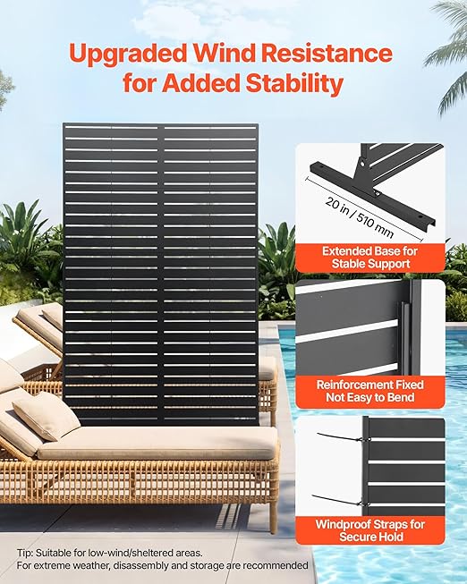 VEVOR Metal Privacy Screen, Garden Divider Panel - Image 3